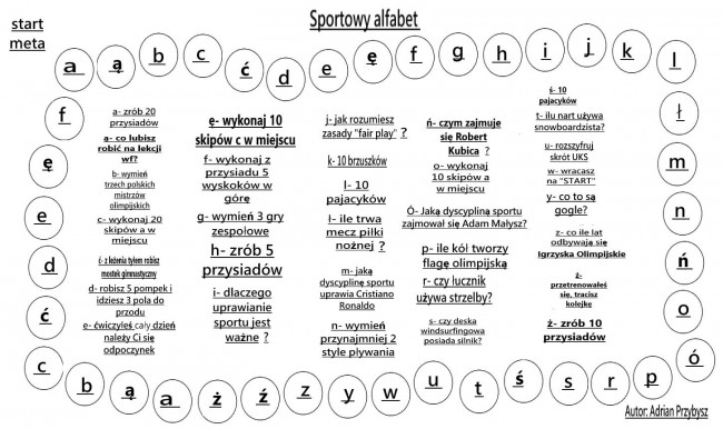 alfabet sportowy
