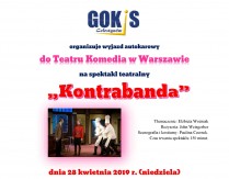 Wyjazd autokarowy do Teatru Komedia w Warszawie na spektakl „Kontrabanda”