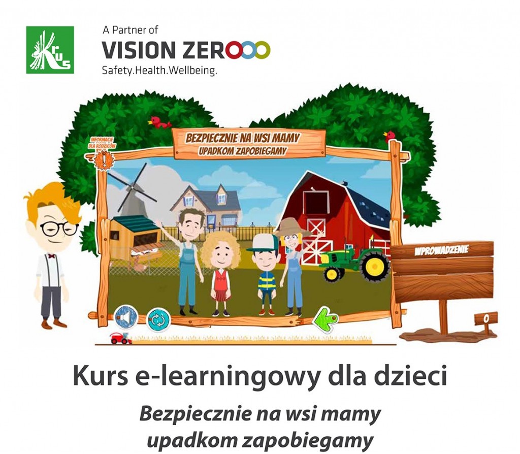 Kurs e-learningowy dla dzieci „Bezpiecznie na wsi mamy upadkom zapobiegamy”