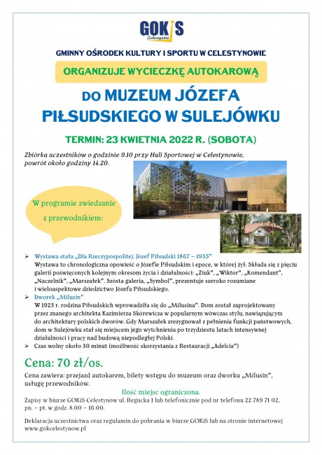 plakat wycieczka Muzeum Piłsuskiego 23.04-1