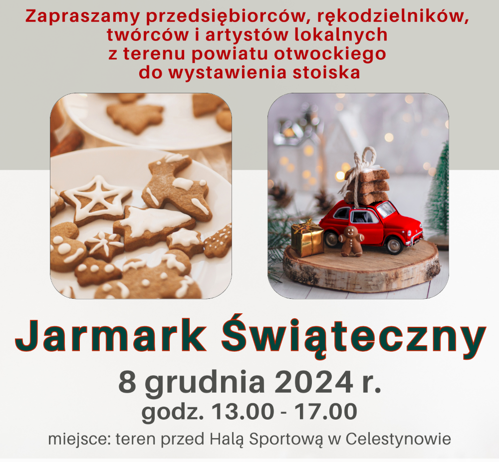 Jarmark Bożonarodzeniowy – zaproszenie przedsiębiorców, rękodzielników, twórców i artystów do wystawienia stoiska