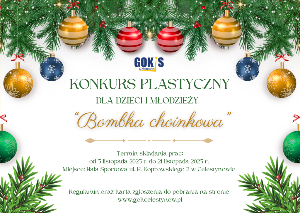 Konkurs plastyczny dla dzieci i młodzieży „Bombka choinkowa”