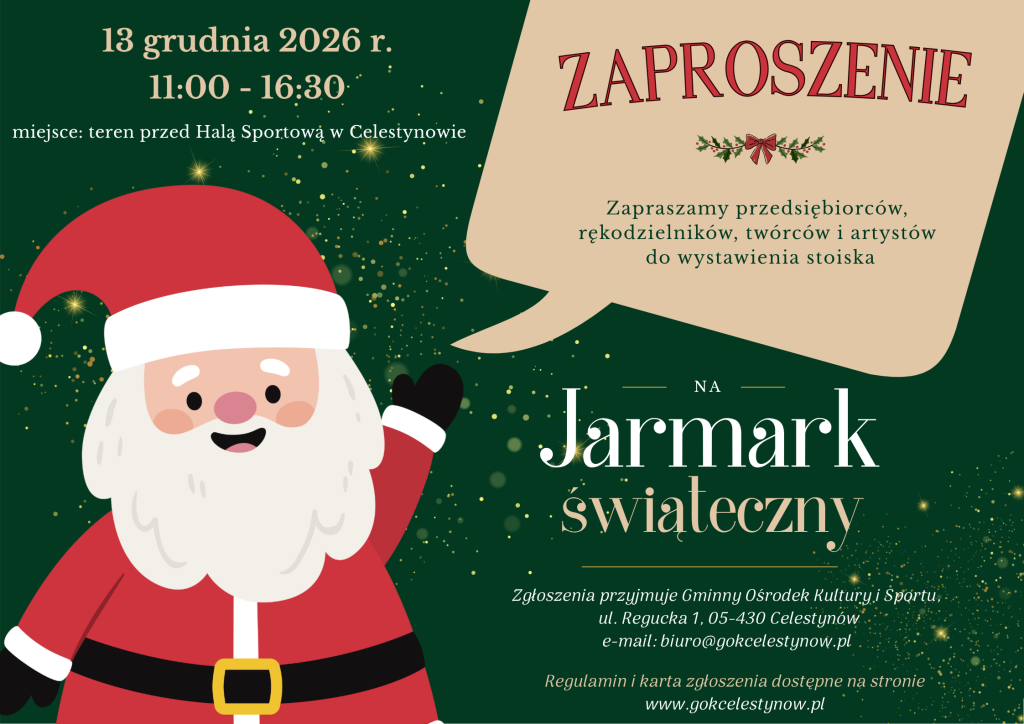 Zaproszenie dla Wystawców na Jarmark Świąteczny